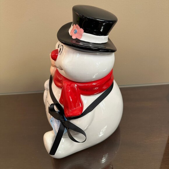 Rae Dunn x Frosty The Snowman 10.5" Winter Christmas Canister Cookie Jar NWT! - Picture 7 of 9
